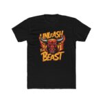 Unleash The Beast T-Shirt — Fierce Bull Graphic Tee for Gym, Motivation & Sports